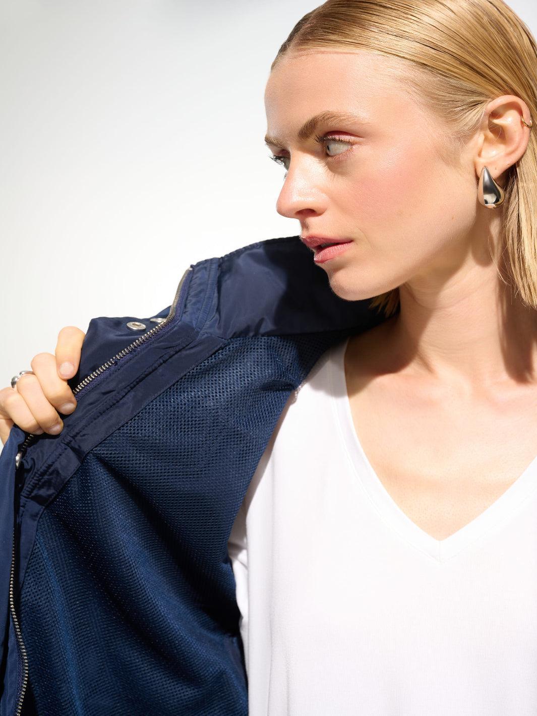 Joseph Ribkoff Hooded Jacket In Indigo 261630-Nicola Ross