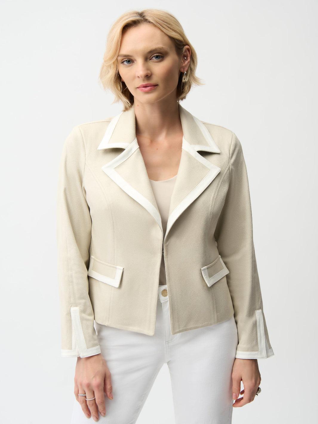 Joseph Ribkoff Jacket In Moonstone/Vanilla 261912-Nicola Ross