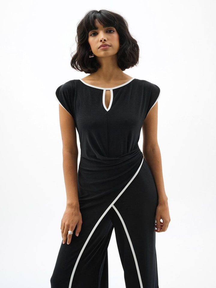 Joseph Ribkoff Jumpsuit In Black/Vanilla 262092-Nicola Ross