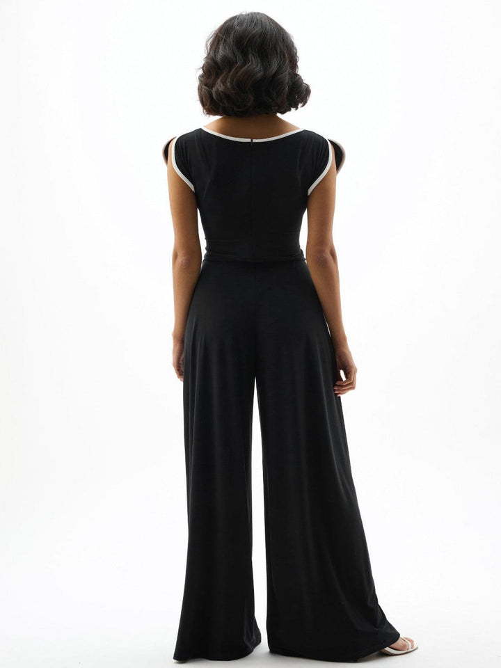 Joseph Ribkoff Jumpsuit In Black/Vanilla 262092-Nicola Ross