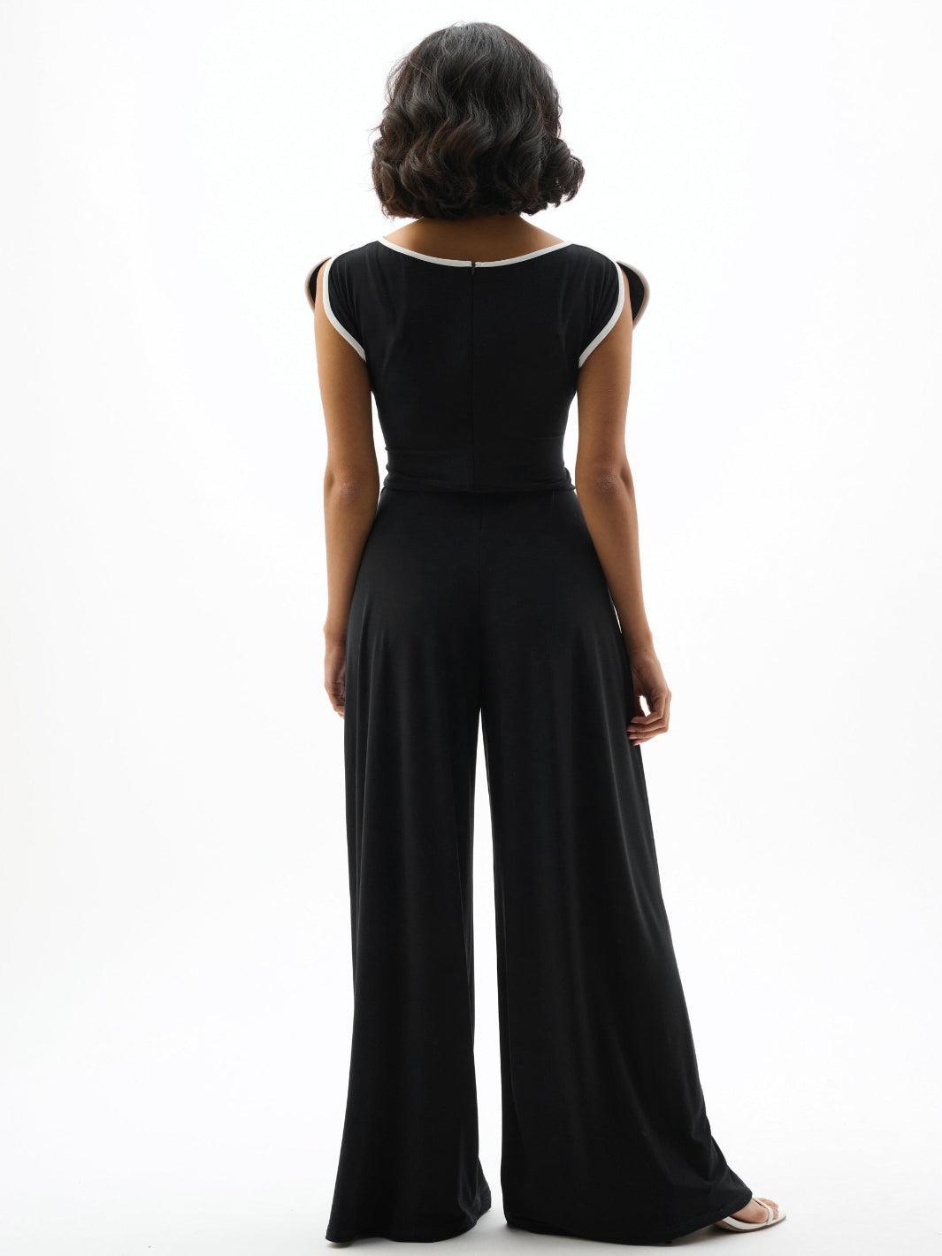 Joseph Ribkoff Jumpsuit In Black/Vanilla 262092 – Nicola Ross