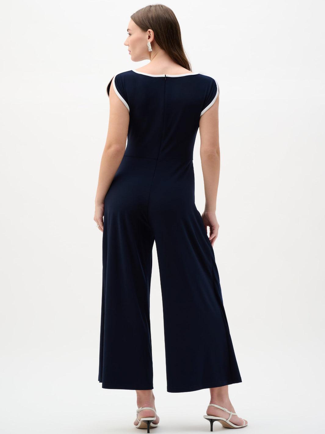 Joseph Ribkoff Jumpsuit In Midnight Blue/Vanilla 262092-Nicola Ross