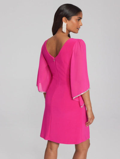 Joseph Ribkoff Keyhole Detailed Embellished Dress In Pink 241709-Nicola Ross