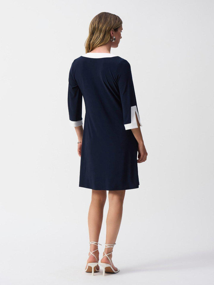 Joseph Ribkoff Knee-length A-line Dress In Midnight Blue 251046-Nicola Ross