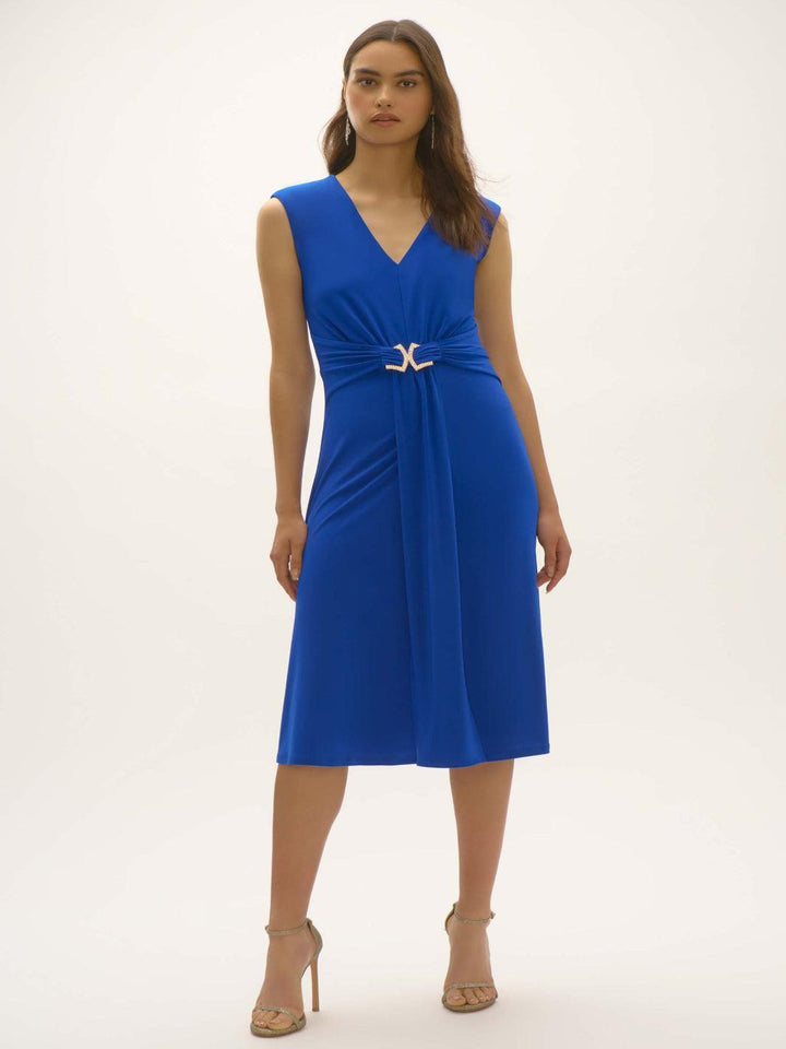 Joseph Ribkoff Knee-length Fit And Flare Dress In Royal Sapphire 252717-Occasion Wear-Guest of the wedding-Nicola Ross