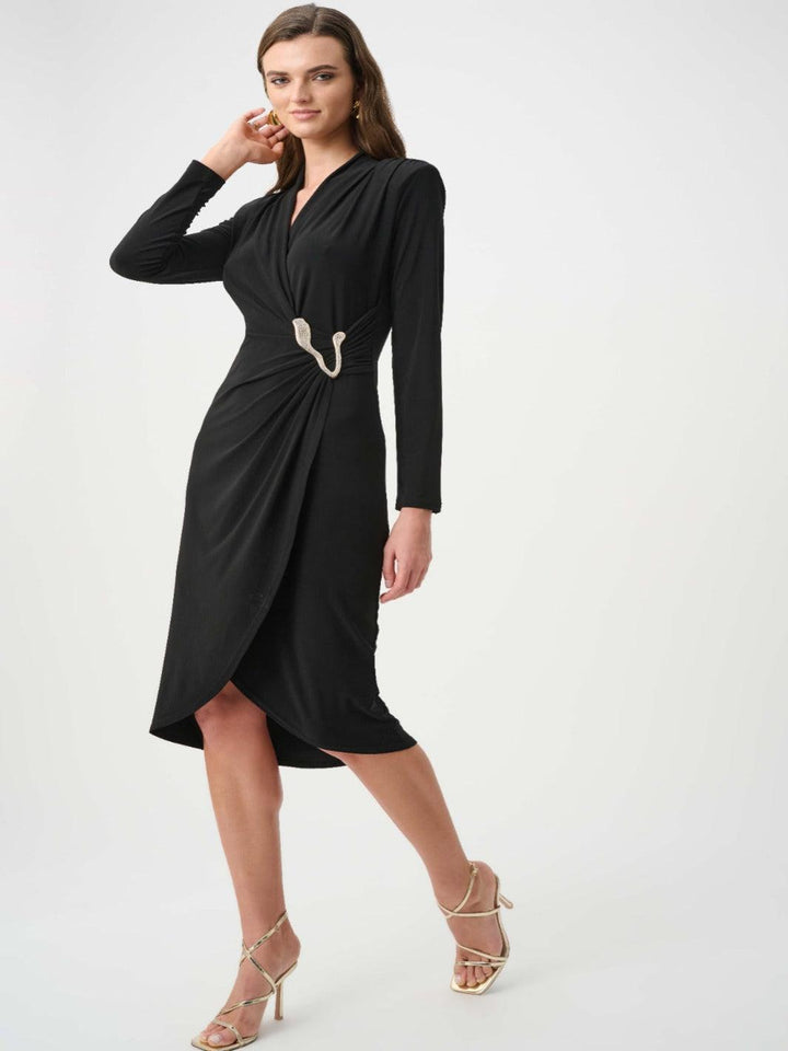 Joseph Ribkoff Knee-length Midi Dress In Black 263709-Nicola Ross