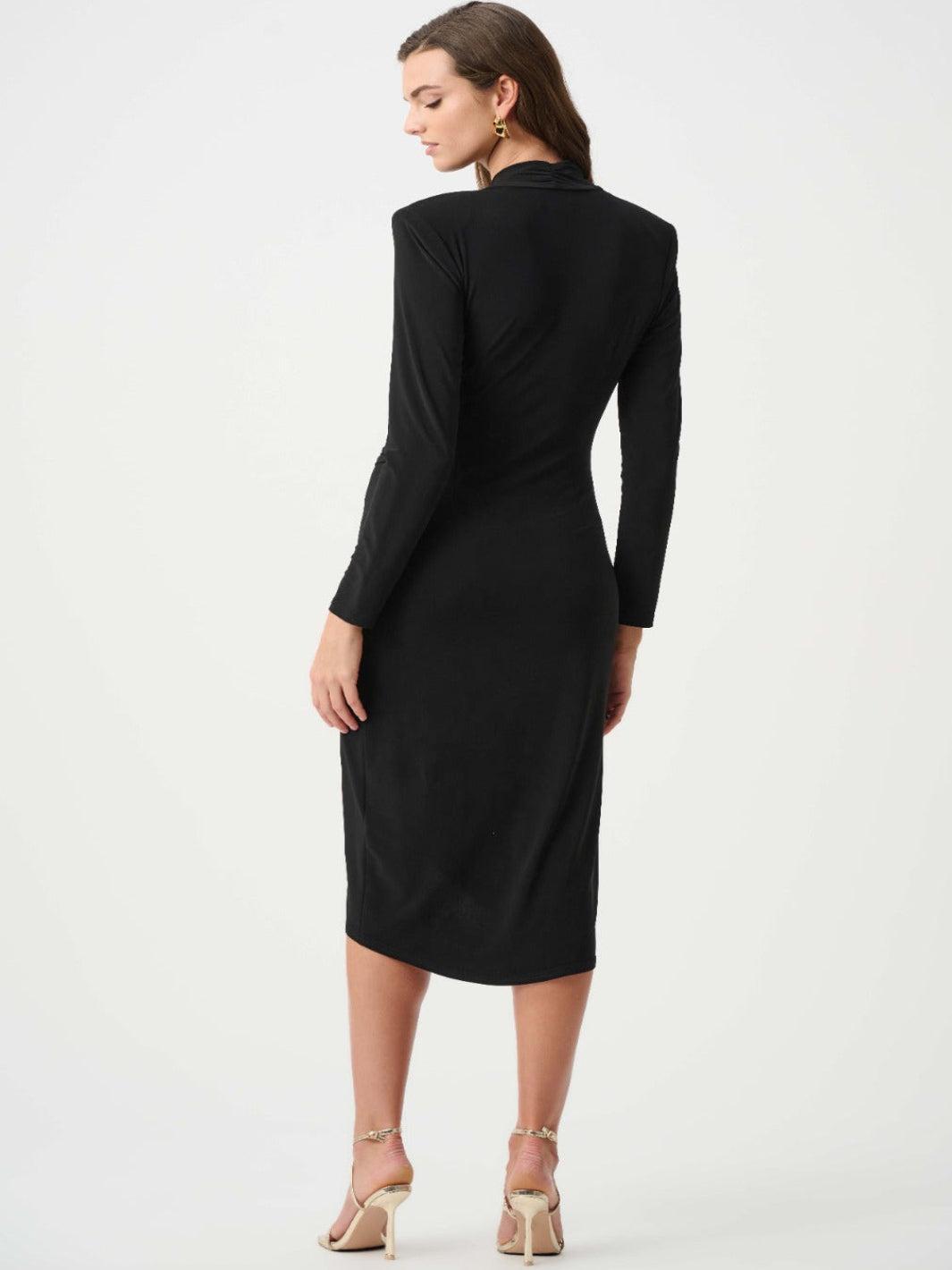 Joseph Ribkoff Knee-length Midi Dress In Black 263709-Nicola Ross