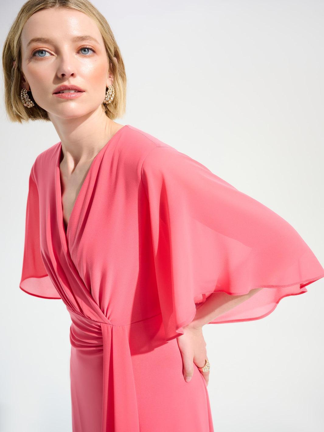 Joseph Ribkoff Knee-length Midi Dress In Coral 261710-Nicola Ross
