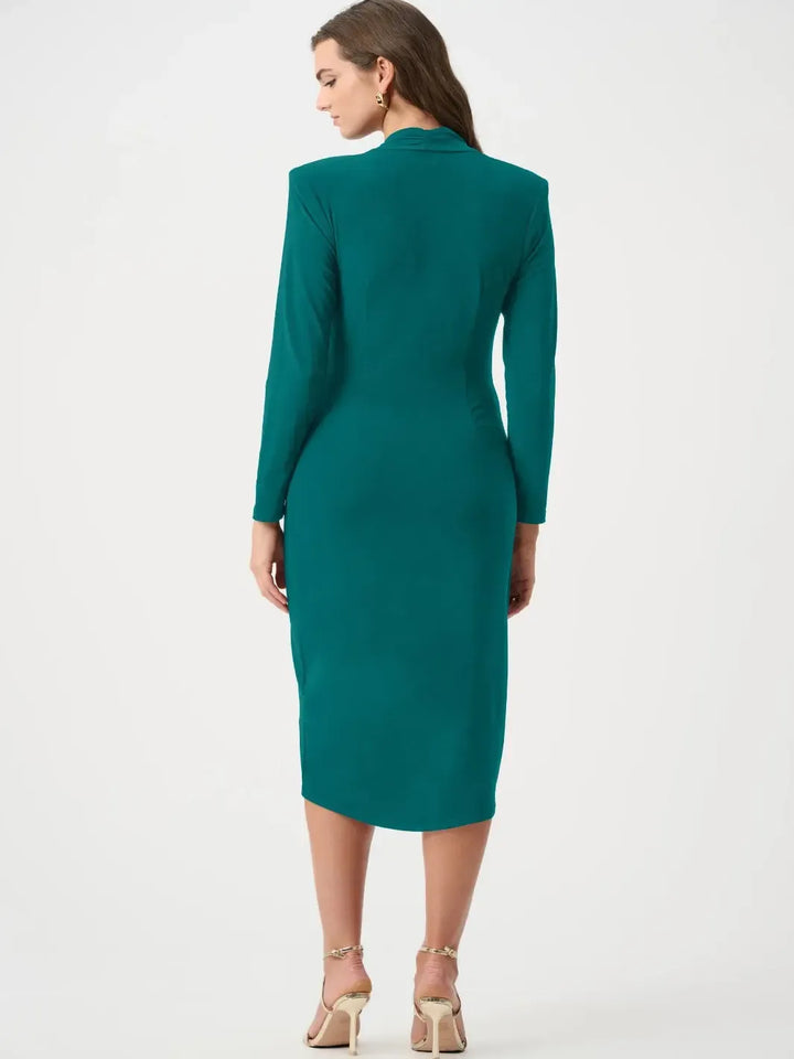 Joseph Ribkoff Knee-length Midi Dress In Opulent Green 263709-Nicola Ross