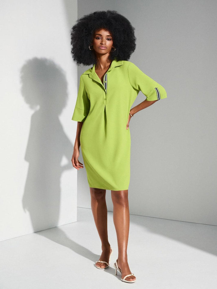 Joseph Ribkoff Knee-length Shirt Dress In Green 252020-Nicola Ross