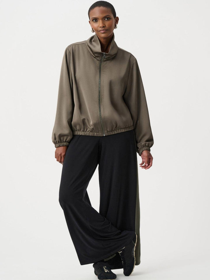 Joseph Ribkoff Lightweight Zip-Up Bomber Jacket In Avocado 263614-Nicola Ross