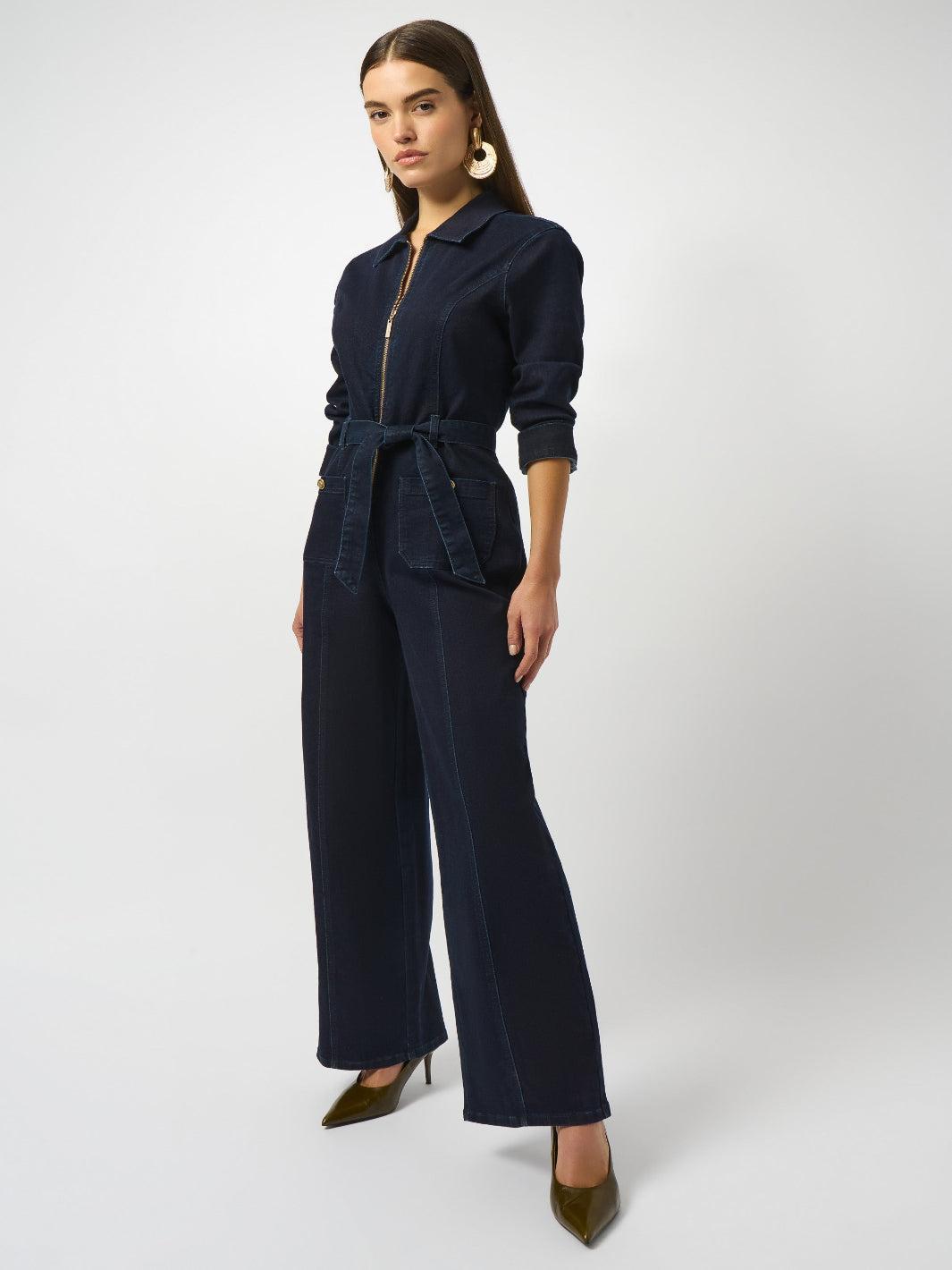 Joseph Ribkoff Long Sleeve Utility Jumpsuit In Indigo 253948-Nicola Ross