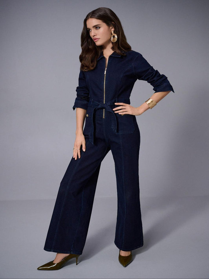 Joseph Ribkoff Long Sleeve Utility Jumpsuit In Indigo 253948-Nicola Ross