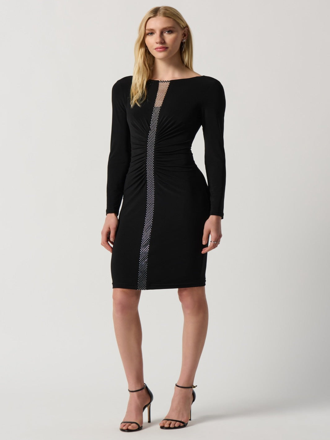 Joseph Ribkoff - Long Sleeved Embellished Dress In Black 234013-Nicola Ross