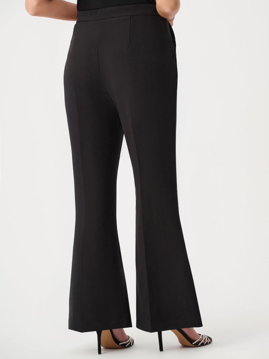 Joseph Ribkoff Luxe Flared Trousers In Black 263746-Nicola Ross