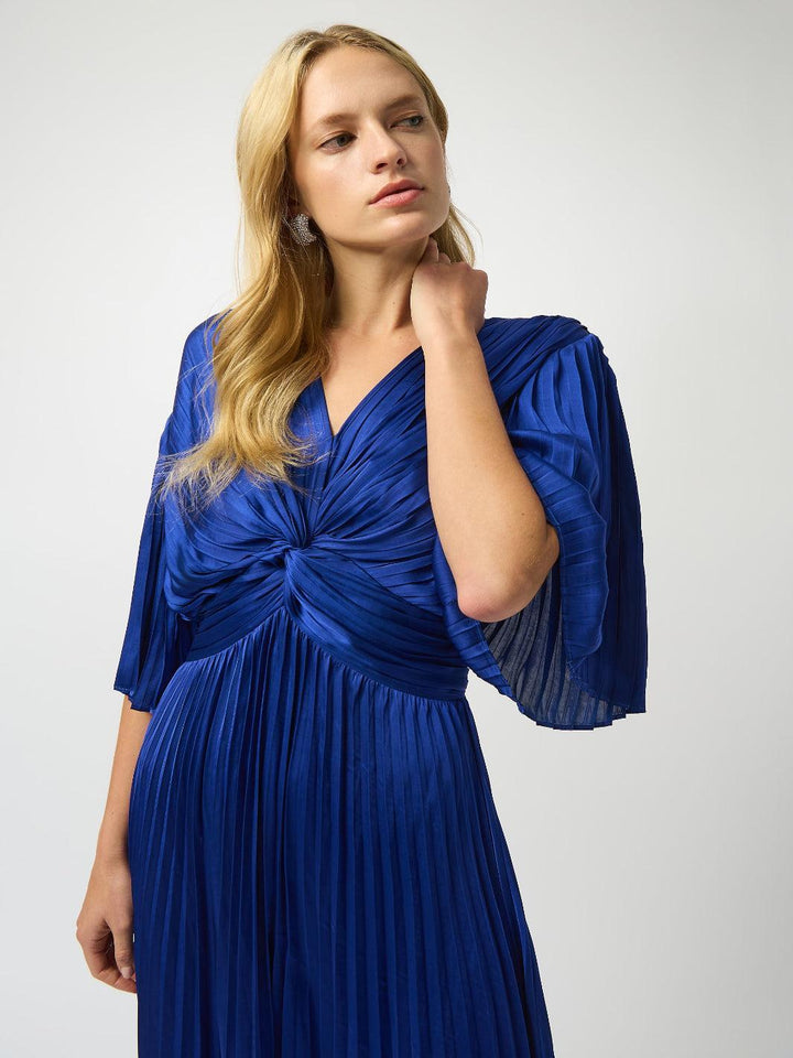 Joseph Ribkoff Maxi A-line V-neck Dress In Royal Sapphire 251903F25-Occasion Wear-Guest of the wedding-Nicola Ross
