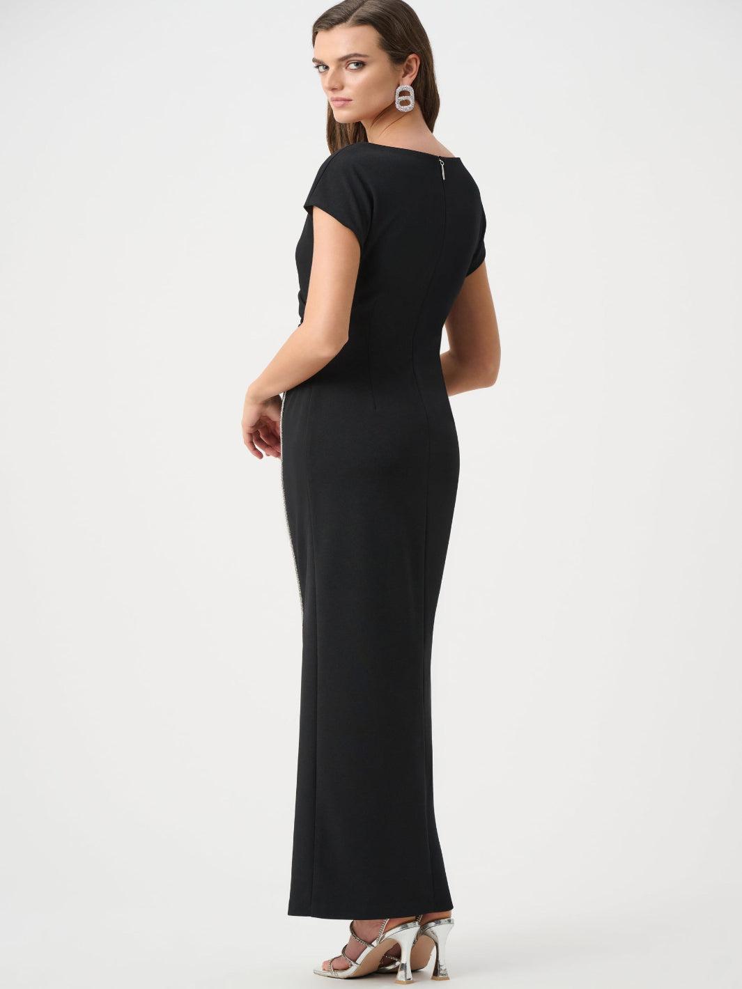 Joseph Ribkoff Maxi Dress In Black 261713F26-Nicola Ross