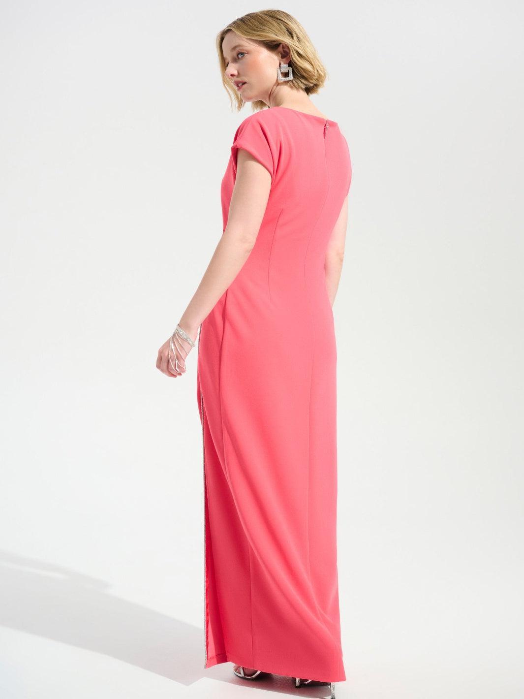Joseph Ribkoff Maxi Dress In Coral 261713-Nicola Ross