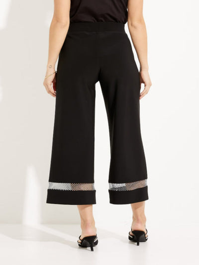 Joseph Ribkoff - Mesh Wide Leg Pants in Black 233749-Nicola Ross
