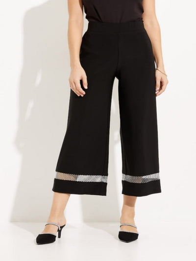 Joseph Ribkoff - Mesh Wide Leg Pants in Black 233749-Nicola Ross