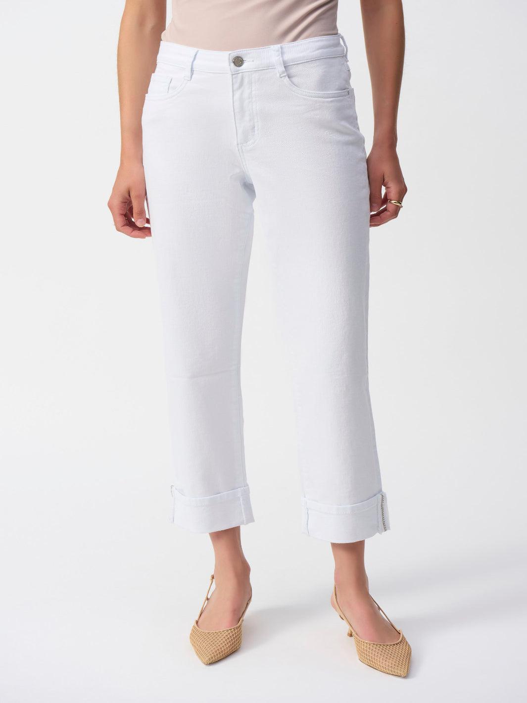 Joseph Ribkoff Mid-rise Ankle Jeans In White 251960-Nicola Ross