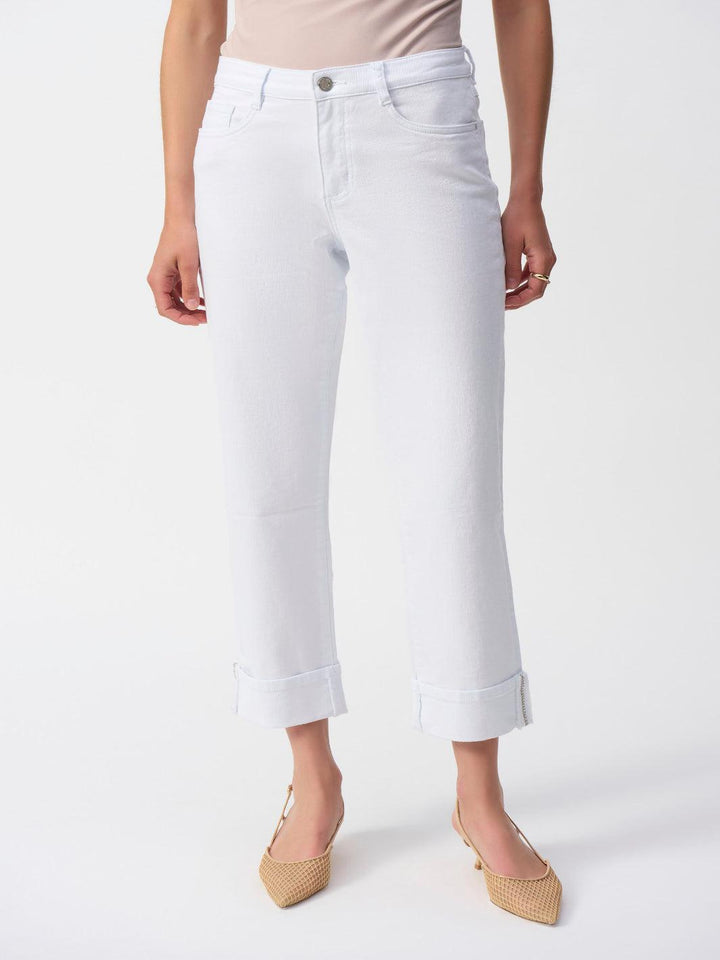 Joseph Ribkoff Mid-rise Ankle Jeans In White 251960-Nicola Ross