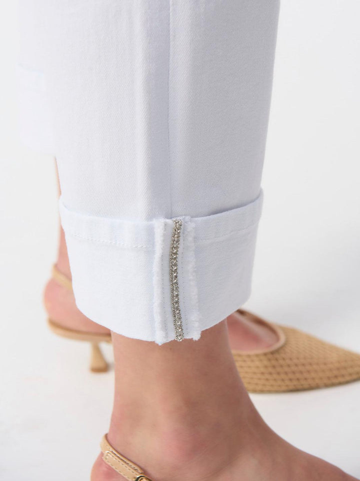 Joseph Ribkoff Mid-rise Ankle Jeans In White 251960-Nicola Ross