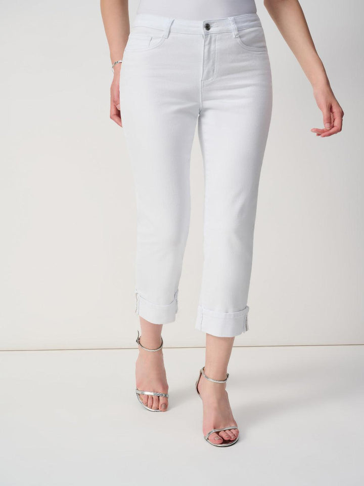 Joseph Ribkoff Mid-rise Ankle Jeans In White 251960-Nicola Ross