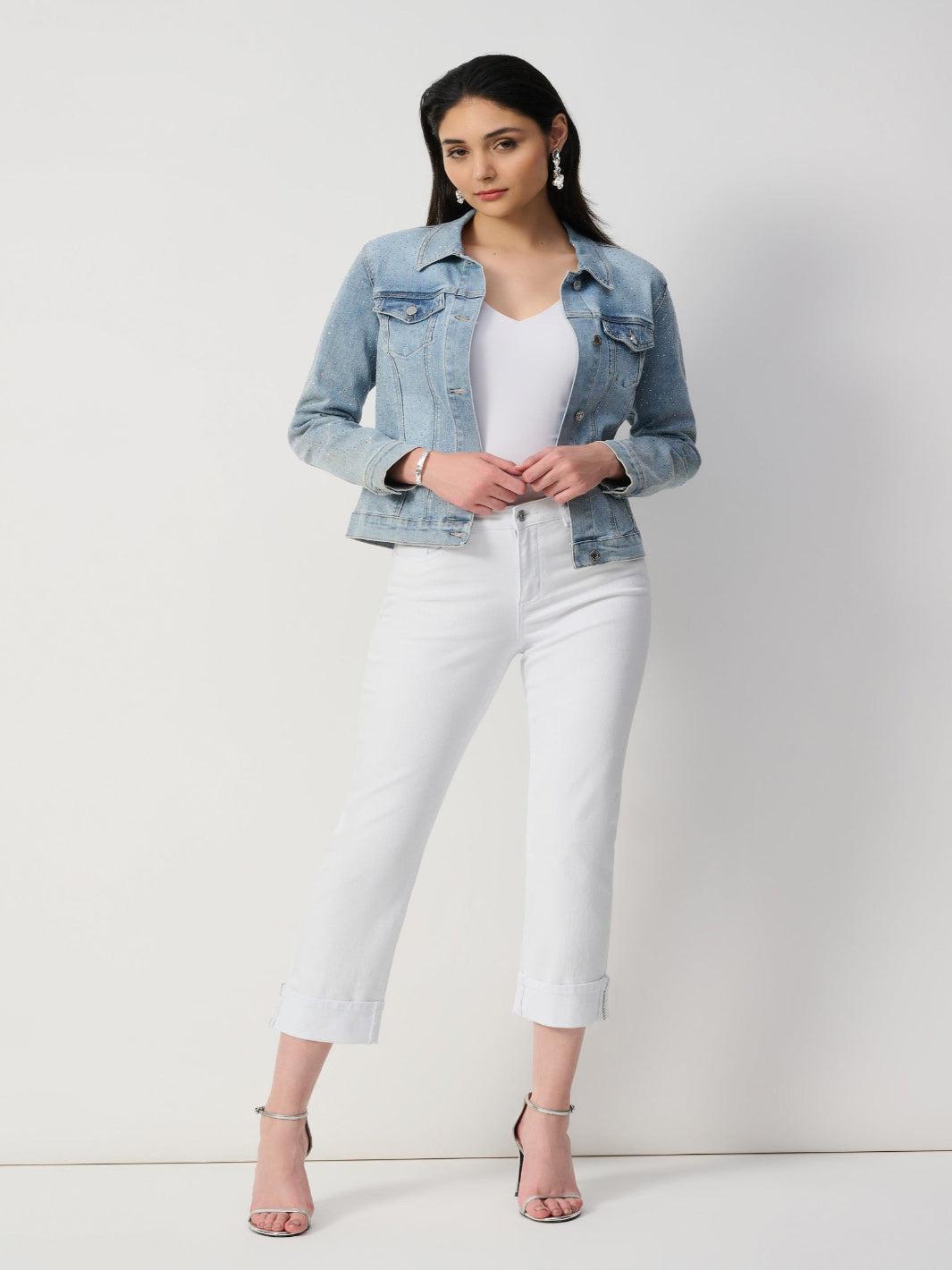 Joseph Ribkoff Mid-rise Ankle Jeans In White 251960-Nicola Ross