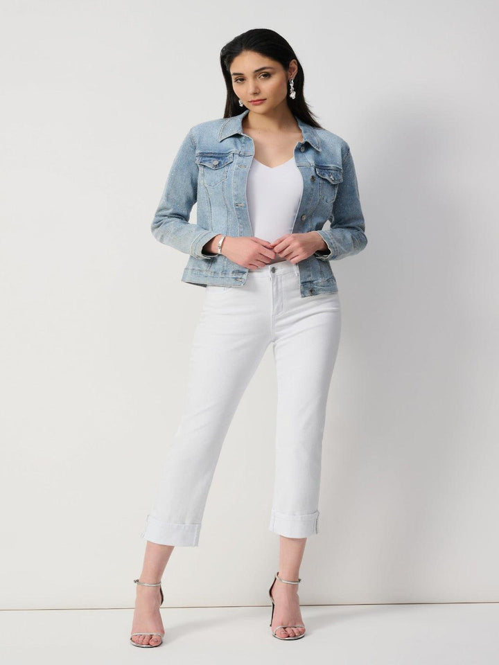 Joseph Ribkoff Mid-rise Ankle Jeans In White 251960-Nicola Ross