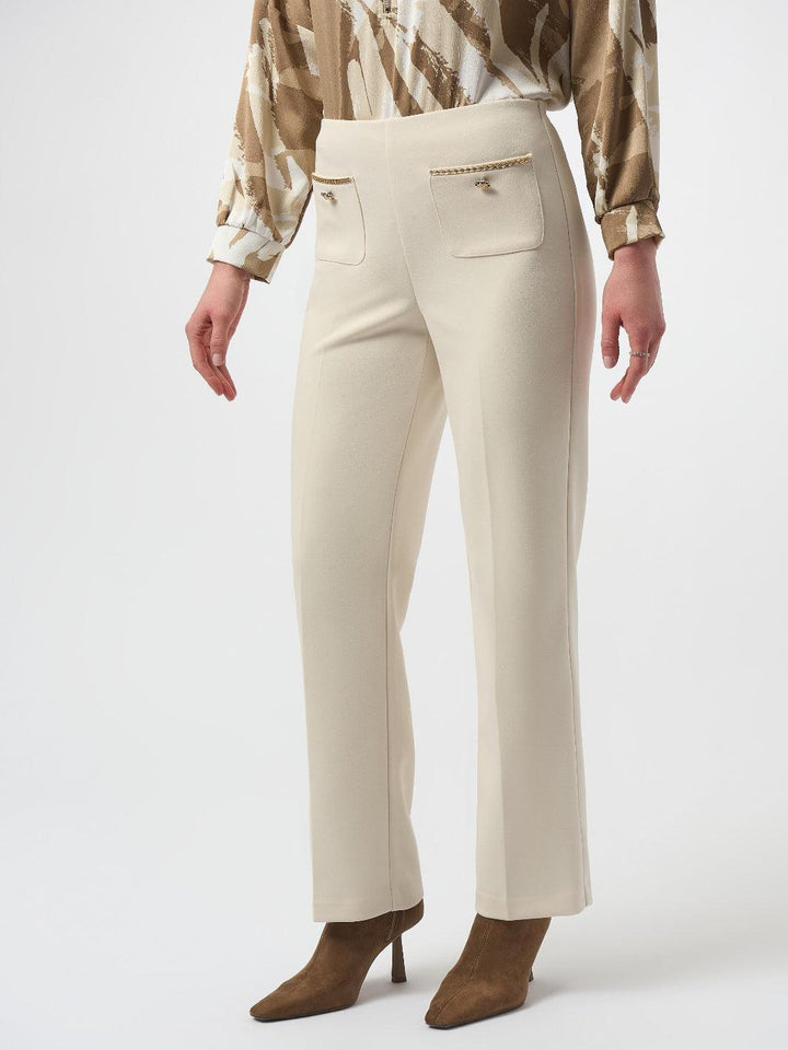Joseph Ribkoff Mid-rise Formal Trousers In Birch 254043-Nicola Ross