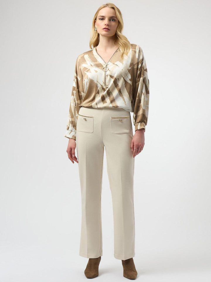 Joseph Ribkoff Mid-rise Formal Trousers In Birch 254043-Nicola Ross