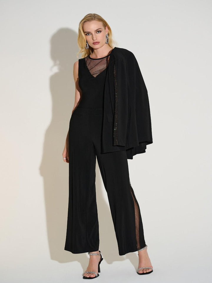 Joseph Ribkoff Mid-rise Wide-leg Trousers In Black 253729-Nicola Ross