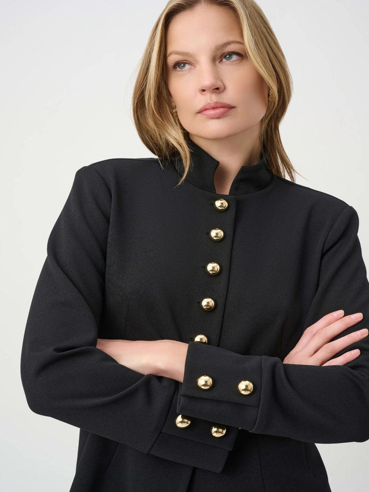Joseph Ribkoff Military Jacket In Black 264044-Nicola Ross