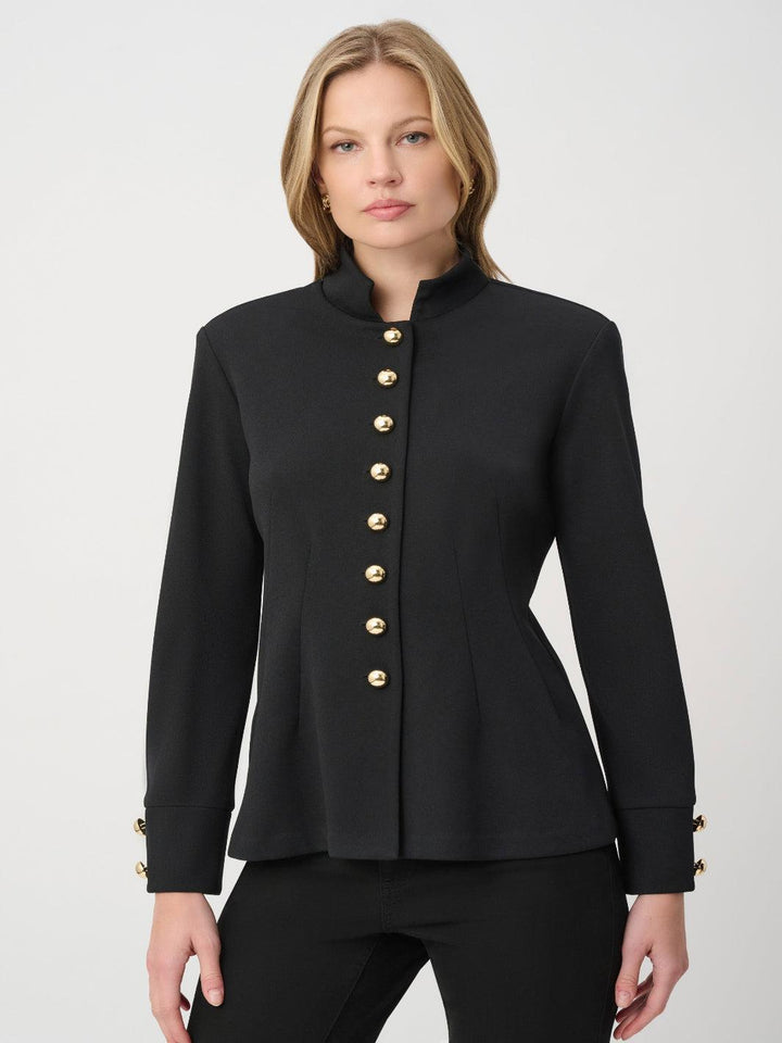 Joseph Ribkoff Military Jacket In Black 264044-Nicola Ross