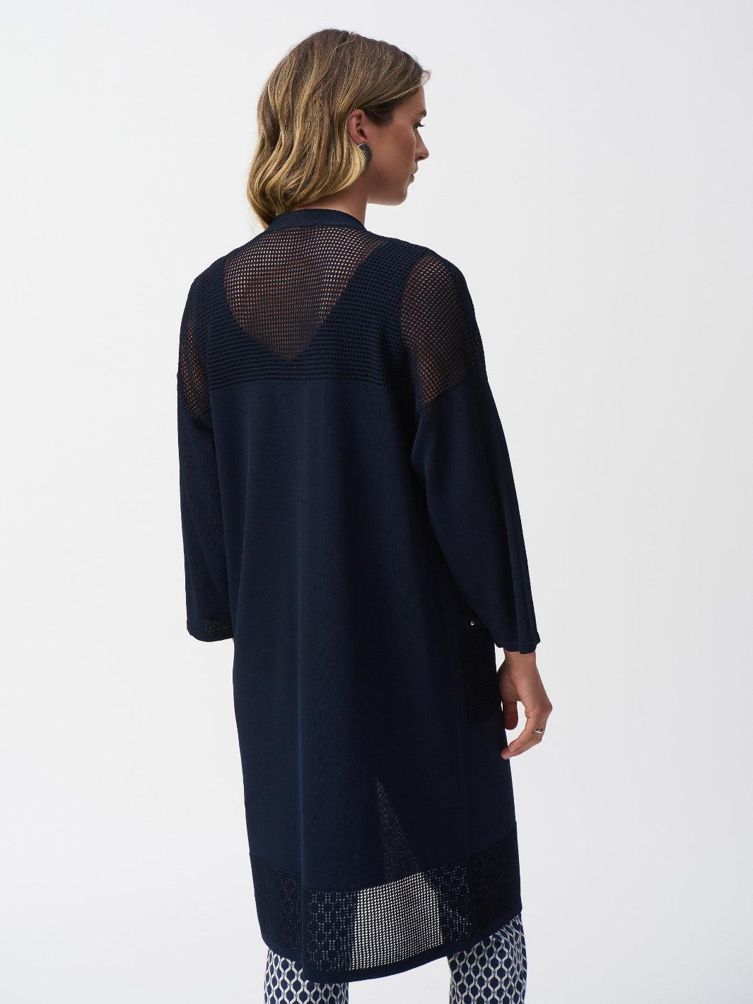 Joseph Ribkoff Minimalistic Long Cardigan In Midnight Blue 251926-Nicola Ross