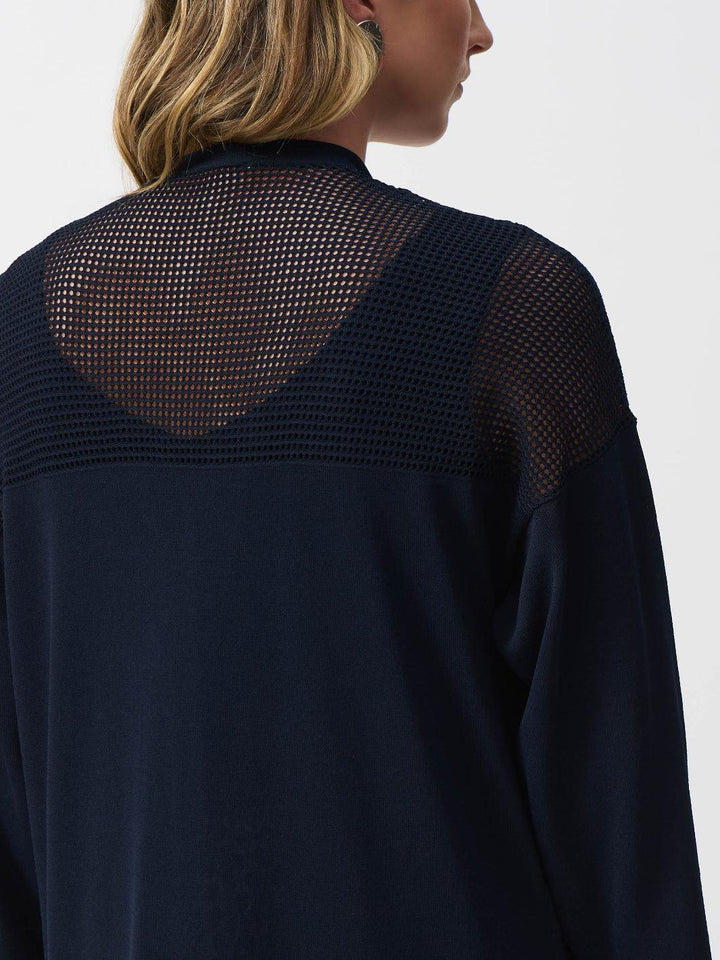 Joseph Ribkoff Minimalistic Long Cardigan In Midnight Blue 251926-Nicola Ross