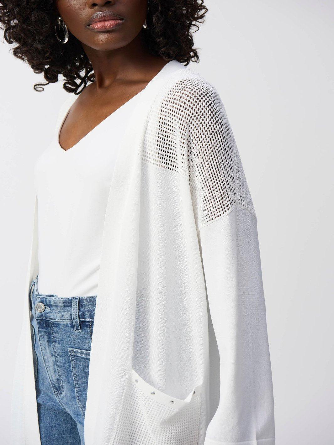 Joseph Ribkoff Minimalistic Long Cardigan In Vanilla 251926-Nicola Ross