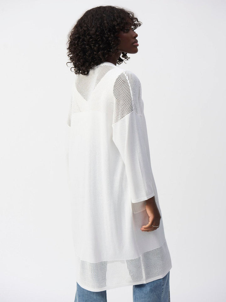Joseph Ribkoff Minimalistic Long Cardigan In Vanilla 251926-Nicola Ross
