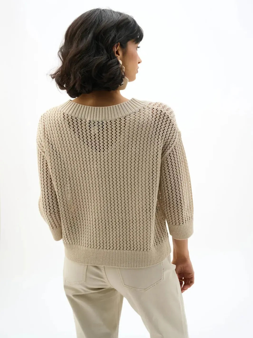 Joseph Ribkoff Open Knit Sweater In Moonstone 262976 – Nicola Ross Joseph Ribkoff Open Knit Sweater In Moonstone 262976 – Nicola Ross
