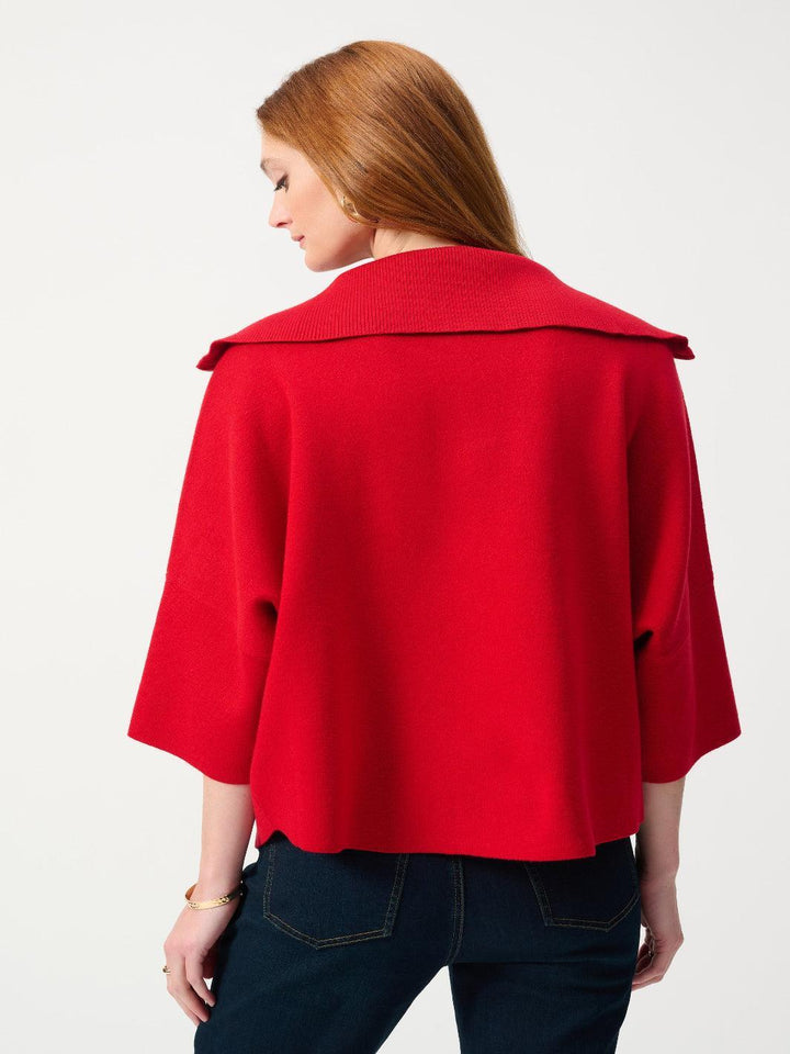Joseph Ribkoff Oversized Cutaway Dolman Top In Red 243954S25-Nicola Ross