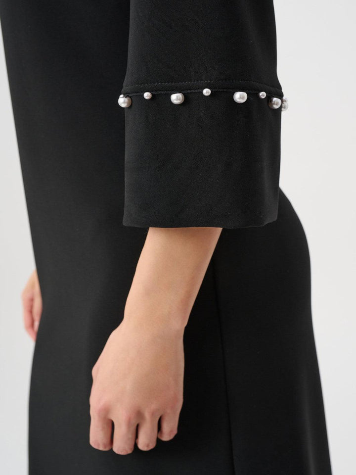 Joseph Ribkoff Pearl Shift Dress In Black 263115-Nicola Ross