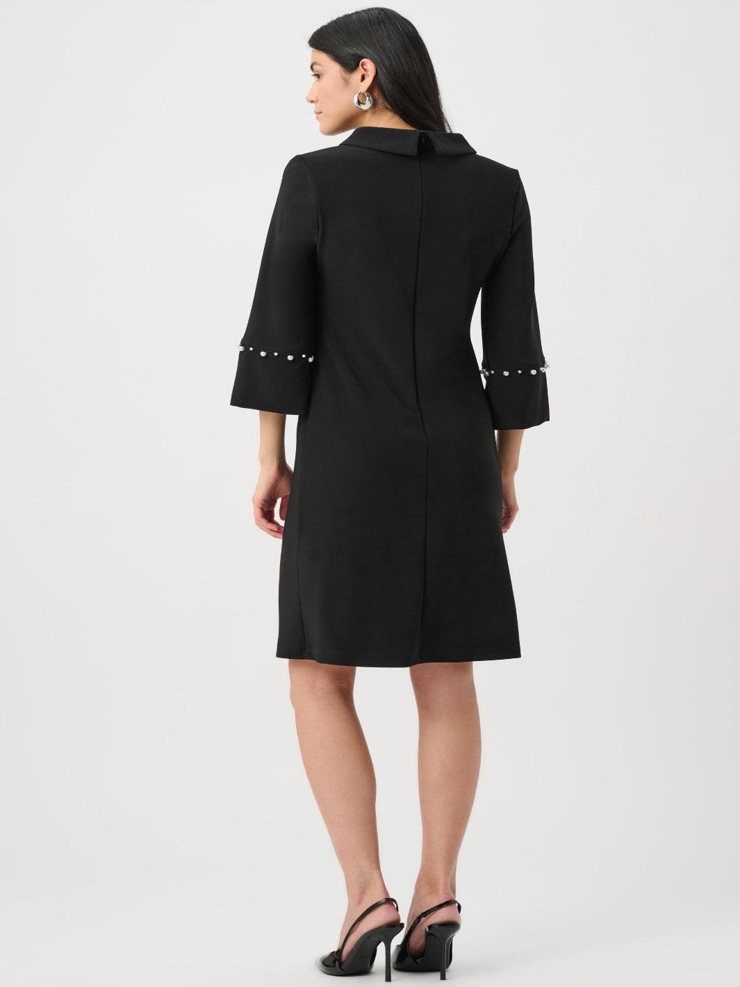 Joseph Ribkoff Pearl Shift Dress In Black 263115-Nicola Ross