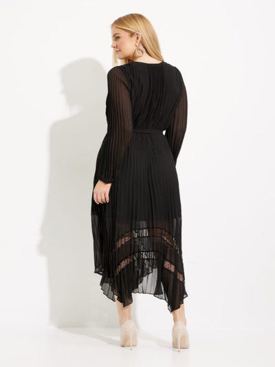 Joseph Ribkoff - Pleated Chiffon Gown In Black 233708-Nicola Ross