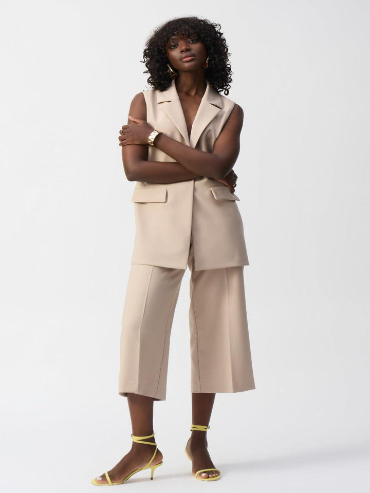 Joseph Ribkoff Pleated High-waisted Trousers In Beige 251265-Nicola Ross