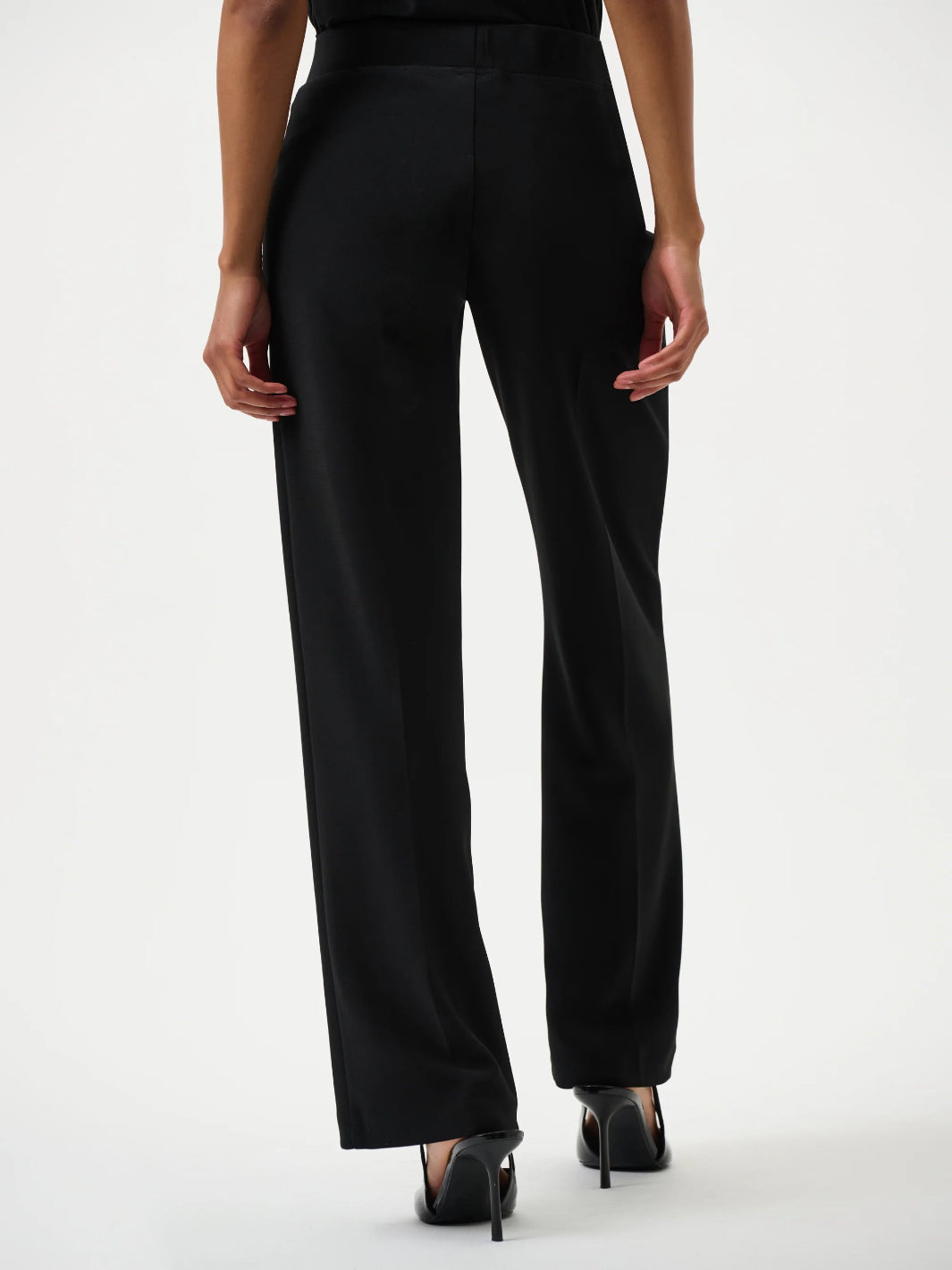 Joseph Ribkoff Pleated Straight Leg Pants In Black 153088CO-Nicola Ross