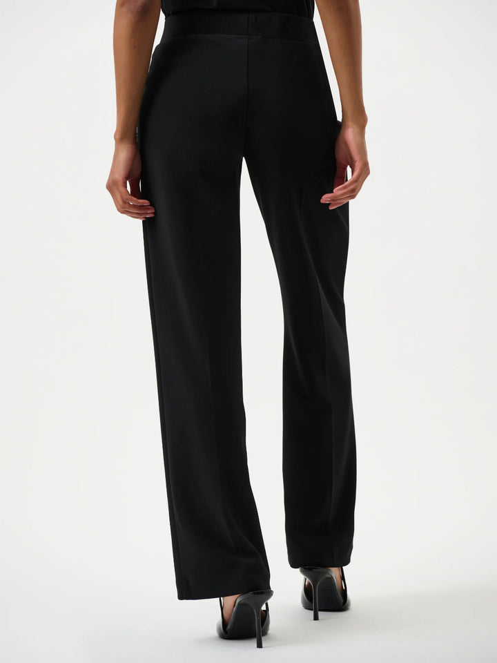 Joseph Ribkoff Pleated Straight Leg Pants In Black 153088CO-Nicola Ross