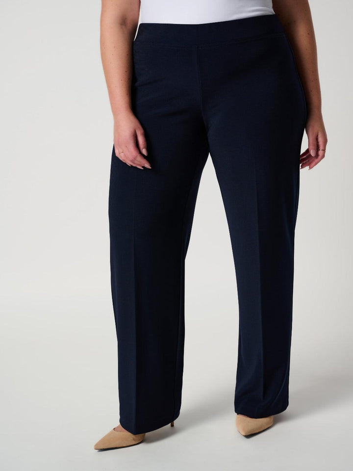 Joseph Ribkoff Pleated Straight Leg Pants In Midnight Blue 153088NOS-Nicola Ross