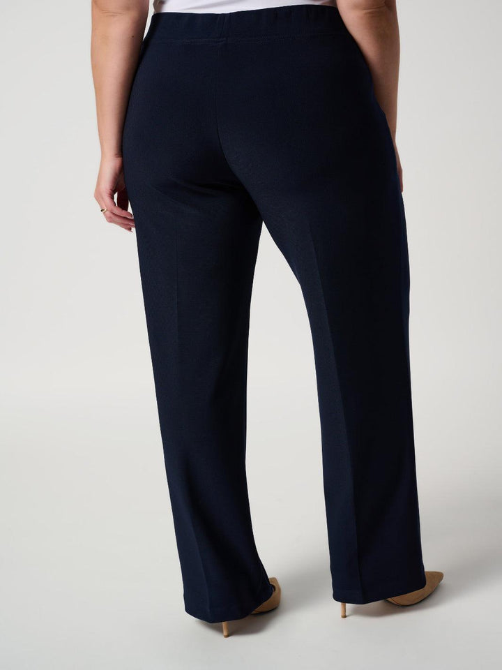 Joseph Ribkoff Pleated Straight Leg Pants In Midnight Blue 153088NOS-Nicola Ross