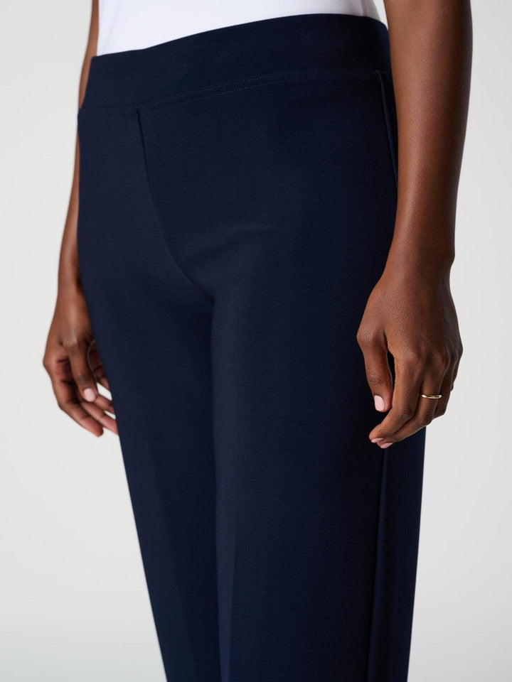 Joseph Ribkoff Pleated Straight Leg Pants In Midnight Blue 153088NOS-Nicola Ross